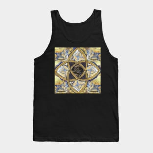 Golden Sagittarius Mandala Tank Top